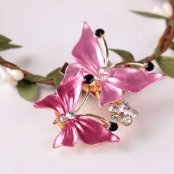 Double Butterfly BroochesBroches