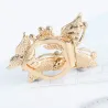 Double Butterfly Flower BroochesBroches