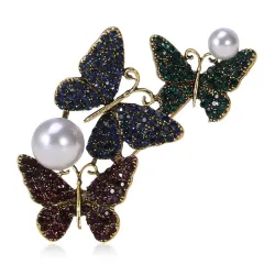 Triple Butterfly BroochesBroches