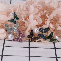 Triple Butterfly BroochesBroches