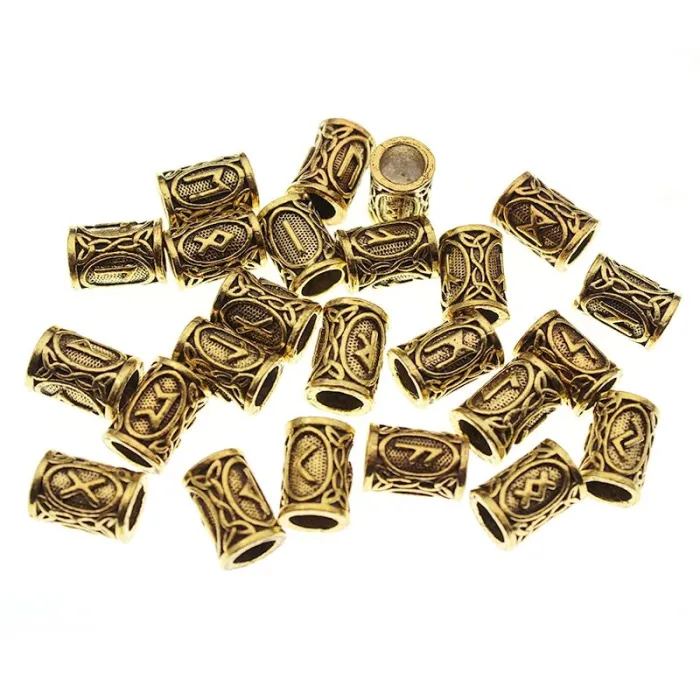Futhark Viking Hair Bead - 24pcs/SetHaarspelden