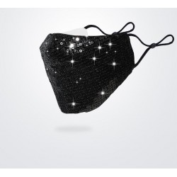 Fashionable cotton face/mouth mask with sequins - anti-pollution - breathable - protectionMouth masks