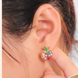 Apple Crystal EarringsOorbellen