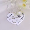 3Pcs Best Friends Forever Necklace Set - HeartHalskettingen