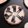 Black cat fruit fork - 6pcs/packCutlery