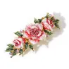 Geëmailleerde bloemen met kristallen - vintage haarclipHaarspelden