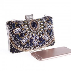Diamond crystal purse - with chain - ladies - evening bagsBags