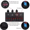 8-gang rocker switch panel - 12 - 24V - USB - LED - cigarette lighter socket - waterproofElectronics & Tools