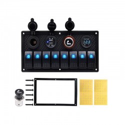 8 PCS Rocker Switch Panel - Cigarette Lighter SocketElectronica & Gereedschap