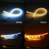 Dual colour led strip light - 2pcs - white & yellow - carLampen & verlichting