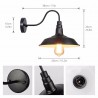 Vintage wandlamp - metaal - E27 - zwart - witWandlampen