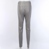 InstaHot Black High Waist Pencil Faux Leather Pants Women Casual Elegant Carving Print Ankle LengthBroeken