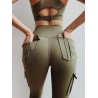High waist leggings with pockets workout gym legging scrunch butt yoga pants sport women fitness legBroeken