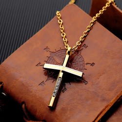 Cross christian necklaces - gold - silver - blackKettingen