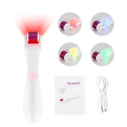 Elektrische micronaald met LED - titanium dermaroller - antirimpel - verjongende gezichts- / lichaamsmassage-apparaatMassage