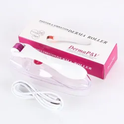 Elektrische micronaald met LED - titanium dermaroller - antirimpel - verjongende gezichts- / lichaamsmassage-apparaatMassage