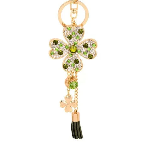 EASYA Love Clover Creative Gift Key Chain Alloy Rhinestone Key Chain Bag Pendant Women Handbag CharmSleutelhangers