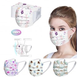 Mascarillas bucales50 piezas - máscara antibacteriana antibacteriana facial - máscara de boca - 3 capas - unisex