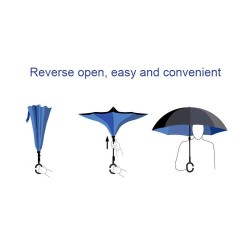 Reversible umbrella - anti-UV - folding - double layer - C-type handleOutdoor & Camping