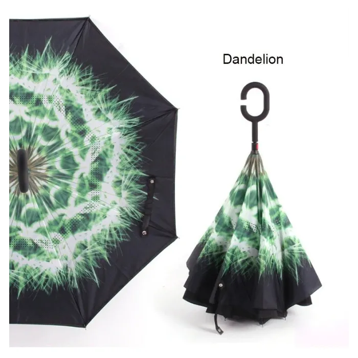 Reversible umbrella - anti-UV - folding - double layer - C-type handleOutdoor & Camping