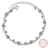 Armband met hartjes & zirkonia - 925 sterling zilverArmbanden