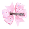 1Piece - Ribbon Hair Bows With Clip - Baby Girls - FlowerHaarspelden