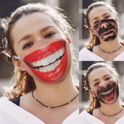 Funny printed face mask - anti-pollution mouth cover - cottonMasks