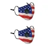 2 - 4 stuks - PM2.5 - beschermend gezichts- / mondmasker met luchtklep & filter - herbruikbaar - Amerikaanse vlagMondmaskers