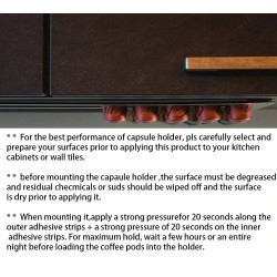 Nespresso-houder voor koffiecapsules - torenrek met plakband - draaibaarkoffiewaren
