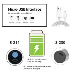 USB Rechargeable - LED Flashlight - T6 - 1200mAh - WaterproofSurvival gereedschap