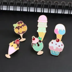Ice cream - Cake - Cartoon - Enamel pin - BroochBroches