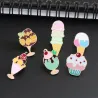 Ice cream - Cake - Cartoon - Enamel pin - BroochBrooches