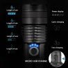 Powerful LED Flashlight - XHP - Torch Support - Mircro chargingSurvival gereedschap