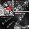 Powerful LED Flashlight - XHP - Torch Support - Mircro chargingSurvival gereedschap