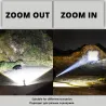 Powerful LED Flashlight - XHP - Torch Support - Mircro chargingSurvival gereedschap
