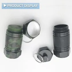 2Pcs - Metal Medicine Box - Pill Capsule - Waterproof - Outdoor - Key ringSleutelhangers