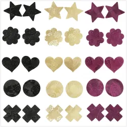 10pairs - Lace - Nipple Covers - Star - Circle - HeartBadkleding