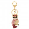 Cute Owl - Rhinestone - KeychainKeyrings