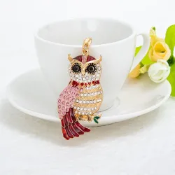 Cute Owl - Rhinestone - KeychainSleutelhangers