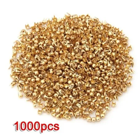 Goudkleurige ronde studs - studs - DIY decoratie - 2,5 mm - 1000 stukjesDecoratie