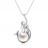 Pendant with mermaid & pearl - necklace - 925 sterling silverNecklaces