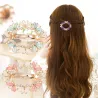 Elegante haarclip met kristallen & vlindersBroches
