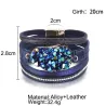 Big stone crystal - wrap bracelets - leatherArmbanden