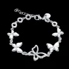 Trendy armband met vlinders - 925 sterling zilverArmbanden