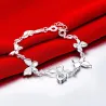 Trendy armband met vlinders - 925 sterling zilverArmbanden