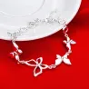 Trendy armband met vlinders - 925 sterling zilverArmbanden