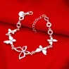 Trendy armband met vlinders - 925 sterling zilverArmbanden