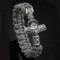 Vintage - braided viking bracelets - silver - camouflageArmbanden