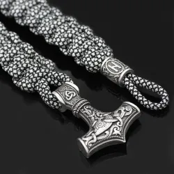 Vintage - braided viking bracelets - silver - camouflageArmbanden
