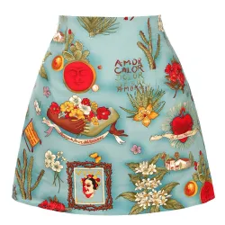 Retro - vintage - cotton skirt - floral printDames mode